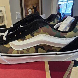 Vans Knu Skool Mens Casual Shoes Camo Green Black VN000D22YJ7 Size 10.5 NEW